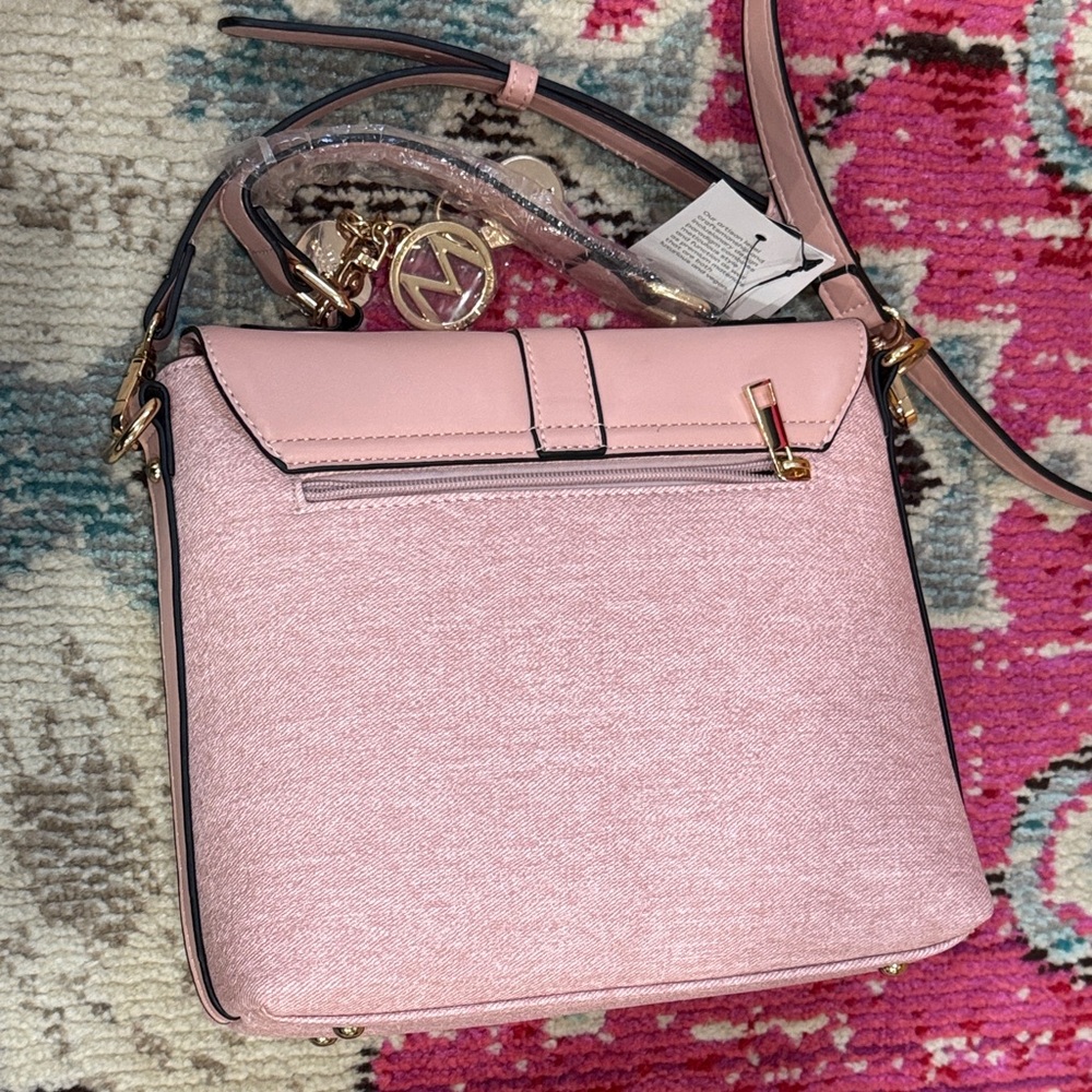 Mkf Collection by Mia K Pink Gold Crossbody Maren Shoulder Bag Purse NWT - Picture 5 of 17
